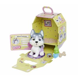 Smoby AAABK62987 Pamper Petz Husky para adoptar, con 4 accesorios, articulado y hace pipí, +3 años