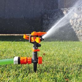 Edm Aspersor Sectorial con Estaca Ajustable 20-360° Max 400m² Alcance 20m Gris/Naranja