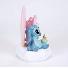 Enesco Figura Iluminada Disney Stitch y Angel Colección Grand Jester con Corazón que se Ilumina