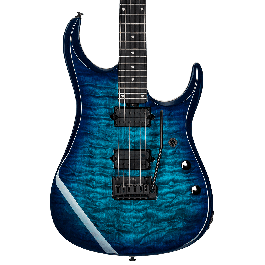 Sterling JP150DQM John Petrucci Guitarra Eléctrica - Cerulean Paradise con Pastillas Dimarzio LiquiFire y Crunch Lab