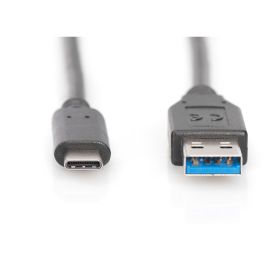 DIGITUS Cable USB 3.0 Tipo C a Tipo A Macho/Macho 1m Negro - USB 3.2 Gen 1 (3.1 Gen 1)