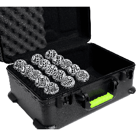 SBG Estuche de Transporte para 15 Micrófonos de Polietileno con Cierre TSA
