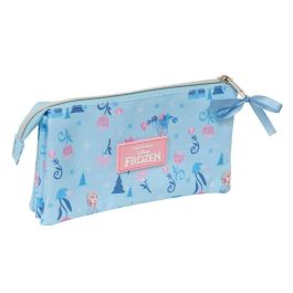 Safta Estuche Portatodo Escolar Triple Compartimento Frozen Ice Magic 120x220x30 mm