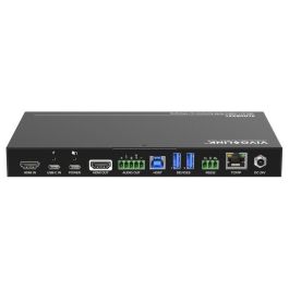 Vivolink HUB de Sala de Reuniones 4K 2x1 Conmutador HDMI/USB-C con Códec Suave, USB3.0 y Control CEC para Conferencias