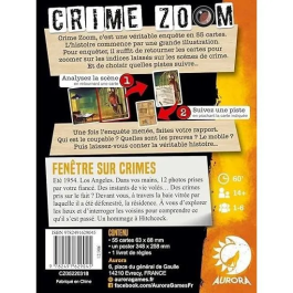 Asmodee Ventana Zoom sobre crímenes - AUR9782491629045 - Juego de investigación - A partir de 14 años - Francés