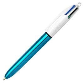 Bic Bolígrafo 4 Colores Shine Silver Cuerpo Blanco-Azul Metálico Caja 12 Ud Precio: 22.49999961. SKU: S8401598