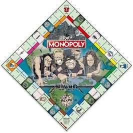 Juego de mesa - WINNING MOVES - Monopoly Metallica - Acompaña a la banda en una gira mundial