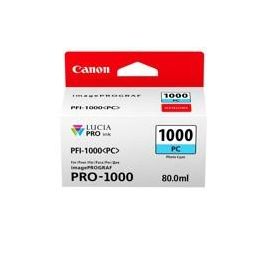 Canon PFI-1000 PC Cartucho de Tinta Original Photo Cyan Pigmentado 80ml para imagePROGRAF PRO-1000 Precio: 60.9982296. SKU: B19ANVAYVQ