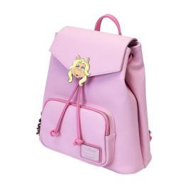 Loungefly Mochila Miss Piggy Los Teleñecos Disney, Piel Vegana, Tirantes Ajustables, 26x11x28cm