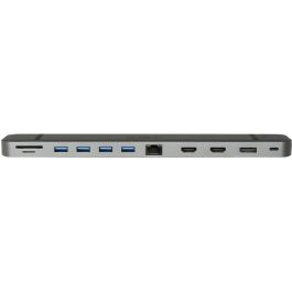 Plusonic PSUC2501 USB-C Docking Station 9 en 1 con HDMI, DisplayPort, LAN, 5x USB 3.2 y Lector de Tarjetas SD/MicroSD