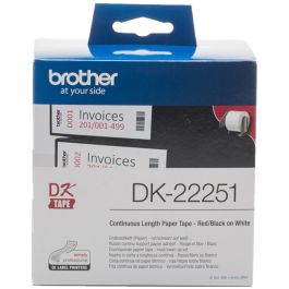 Brother Cinta Continua De Papel Térmico Con Impresión A Negro Y Rojo - Fondo Blanco - 62 mm x 15,24M Precio: 24.69000039. SKU: B1A5QT5V9E