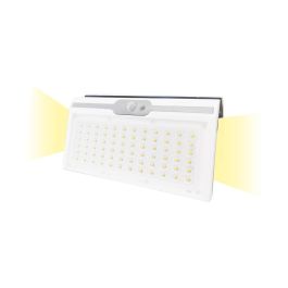 Edm Aplique Solar 6W 430lm 6500K Blanco con Sensor, 72 LEDs, IP44, Panel Solar Policristalino, Batería de Litio 1500mAh