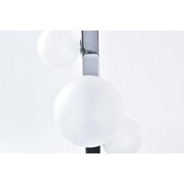 DKD Home Decor Lámpara Sobremesa Moderna con 5 Bolas, Mármol y Cristal, Blanco Plateado, 68 cm Alto, 5 Bombillas G4