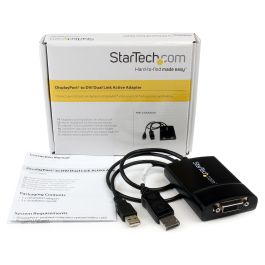 Adaptador DisplayPort a DVI Startech DP2DVID2 Negro