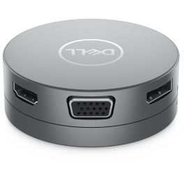 Dell DA310 Adaptador Docking Station 7 en 1 USB-C con HDMI, DisplayPort, VGA, Ethernet y 2x USB 3.1 Gris