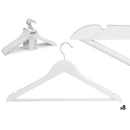 KIPIT Set de 8 Perchas Blancas, de Madera y Metal para Ropa, Dimensiones 43.5 x 23 x 10 cm (Set de 8) Precio: 59.5078. SKU: B1JEVW9TJV