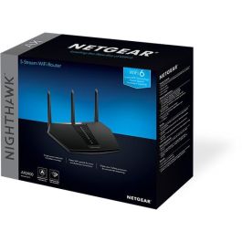 NETGEAR RAX30 Router WiFi 6 AX2400 Doble Banda (2.4/5GHz) 5-Stream, Gigabit Ethernet, Negro, de Sobremesa