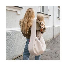 Reisenthel Moonbag Bolso Grande Blanco Teddy Sand, 24 L, Poliéster, 48 x 14 x 33 cm