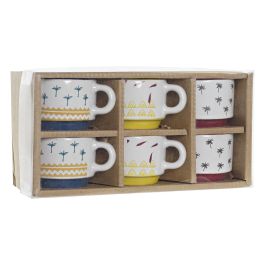 DKD Home Decor Tazas de Café Gres Colonial Africa Turquesa Azul 90 ml, Set de 6 Piezas Apto Microondas y Lavavajillas DKD Home Decor Tazas de Café Gres Colonial Africa Turquesa Azul 90 ml, Set de 6 Piezas Apto Microondas y Lavavajillas