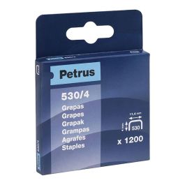Petrus 77512 Grapas cobreadas 530/4mm, caja 1200 unidades
