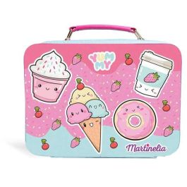 Martinelia Estuche Yummy Ultimate Glam Beauty con 12 sombras, 12 brillos labiales, 2 esmaltes de uñas, pegatinas, gemas y accesorios. Edad 3+