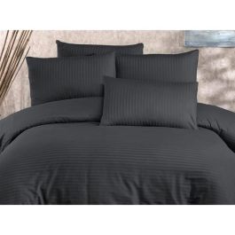 Juego de Cama ASI8683342999489 - Funda Nórdica 220x240 cm + 2 Fundas Almohada 60x60 cm - 80% Algodón 20% Poliéster - Antracita