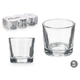 Set 6 Vasos Chupito 40 ml Vidrio Transparente - Vivalto (12 Unidades)