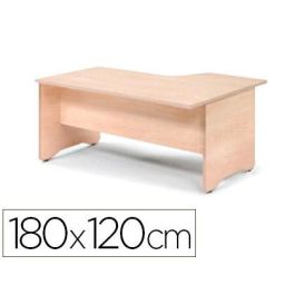 Rocada Mesa Serie Work 180x110x76 cm Izquierda Acabado AN02 Gris/Gris