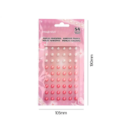 Imaginovo Pegatinas Gemas Blancas y Rosas Brillantes con Relieve para Todas Superficies 190x105 mm