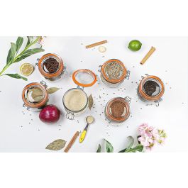 La Mediterranea Tarro Hermético de Vidrio con Cierre Clip 350 ml (12 Unidades)