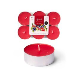 Set 6 Tea Light Maxi 9 H Frutos Rojos Acorde 17X2CM (24 Unidades)