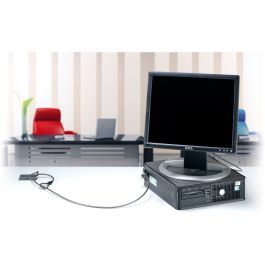 Kensington Punto de anclaje con cable para montaje en escritorios, Cables de seguridad para ordenadores, 20x90x125 mm
