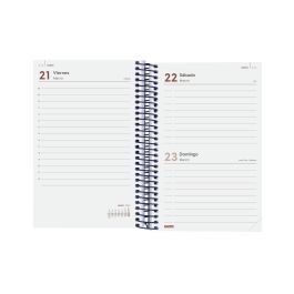 Finocam Agenda Anual Year Espiral E5-117x181 mm 1Dp Azul 2025