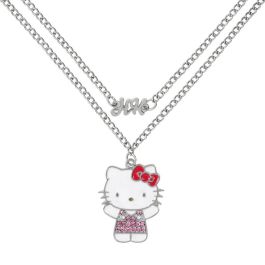 PEERS HARDY Colgante Hello Kitty and Friends bañado en plata con piedras y lazo - Set de 2 collares