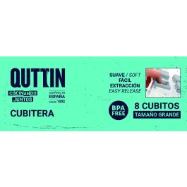 Cubitera Quttin 8 cubitos XL cuadrados (18 Unidades) Cubitera Quttin 8 cubitos XL cuadrados (18 Unidades)