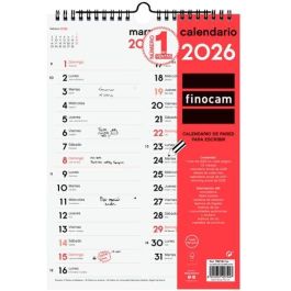 Finocam M-210x300 mm Calendario de Pared 2 Columnas para Escribir, Espiral y Colgador, Planificador Anual 2026 Precio: 4.49999968. SKU: B1BPTKJZDH