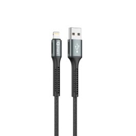 Qcharx Cable USB a Lightning Prague con Mega Refuerzo Anti-rotura y Carga Rápida 3A Negro Precio: 6.50000021. SKU: B19337PKDY