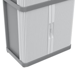 Terry Armario Rolling Space Modular 2 Gris 115 x 59 x 36 cm, Interior/Exterior, 2 Baldas, Puertas Correderas, Cierre Candado, Pies Regulables