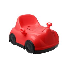 KioKids Orinal Infantil Coche Rojo con Retrovisores, Respaldo y Tapa Extraíble para Aprendizaje y Operación Pañal +12 Meses