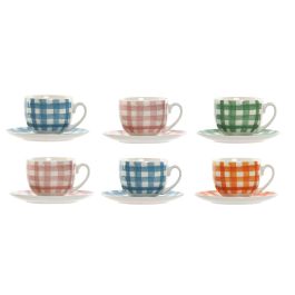 Cafe Shabby DKD Home Decor Azul Naranja 8.7 x 6.8 x 11 cm Set de 6