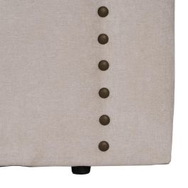 Cabecero Crema Tejido Dormitorio 165 X 7 X 125 cm