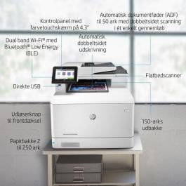 HP Color LaserJet Pro M479fnw Impresora Multifunción Profesional Láser Color con Fax, Red y WiFi para Oficina