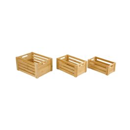 Inde Set 3 Cajas Bambú Organización 30.5x23x15.2 cm y 28x18 cm (6 Unidades)