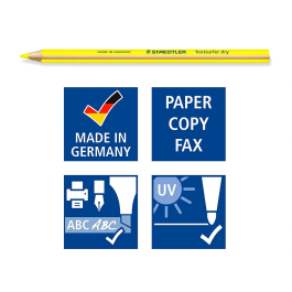 Staedtler Textsurfer Dry Lápices Fluorescentes Triangular Amarillo Caja de 12 Unidades