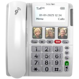 Bea-Fon ML10 LTE Teléfono Analógico con Botones Grandes, Altavoz, 4G, Pantalla 2.2" y SMS Blanco