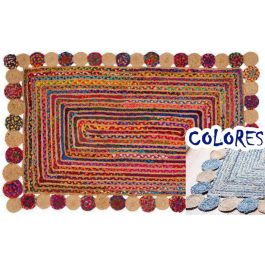 DKD Home Decor Alfombra Pokara Indio Multicolor Azul Algodón Yute 290 x 1 x 200 cm Precio: 128.95000008. SKU: S3038321