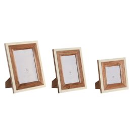 Marco Foto Colonial DKD Home Decor Natural Blanco 2 x 24 x 19 cm Set de 3 Precio: 34.50000037. SKU: B14JG5DQE3