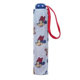 Cerdá Paraguas Plegable Manual Escolar Minnie Mouse 50 cm Rojo 100% Poliéster
