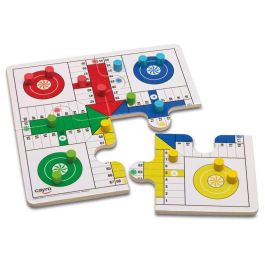 Cayro Juego Parchís y Oca de Madera en Caja de Metal 12x19,5x5cm