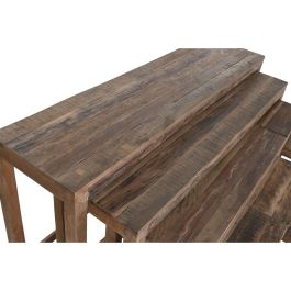 DKD Home Decor India 1c25 Consola y Mesa Item Home de Madera Natural, Medidas 160x40x82 cm, Set de 9 Piezas